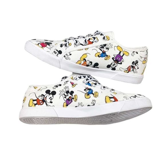 Disney Canvas Shoes for Women - Fantastic 5 - Mickey Mouse White Sneaker Size 9 - Picture 4 of 9